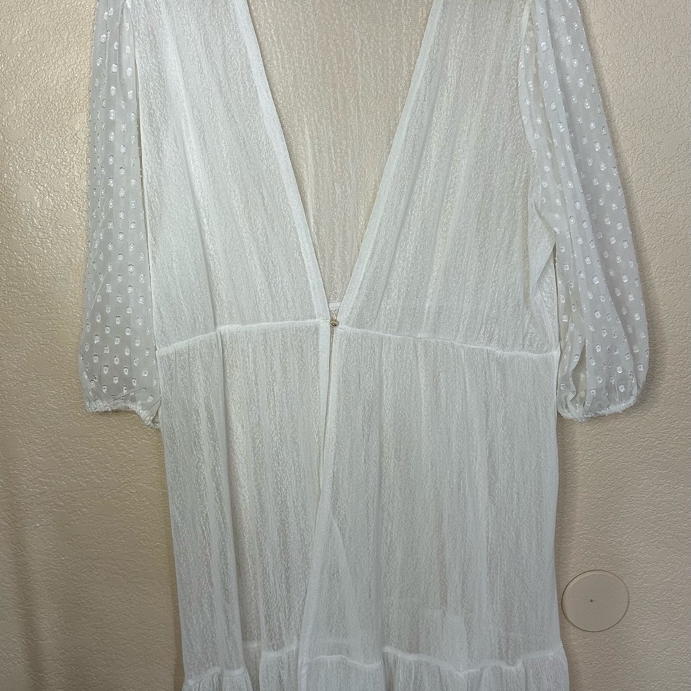 Siren Lily White Sheer Cover-Up